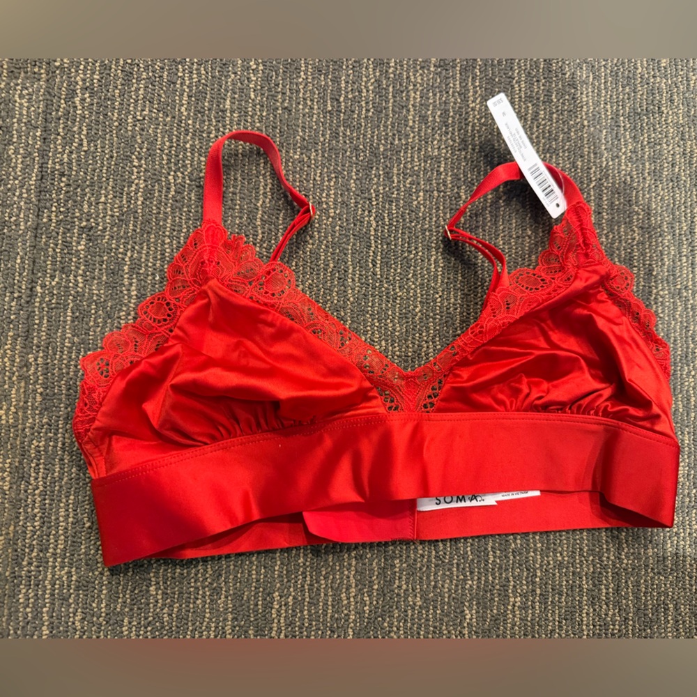 Soma Red Lace Bralette